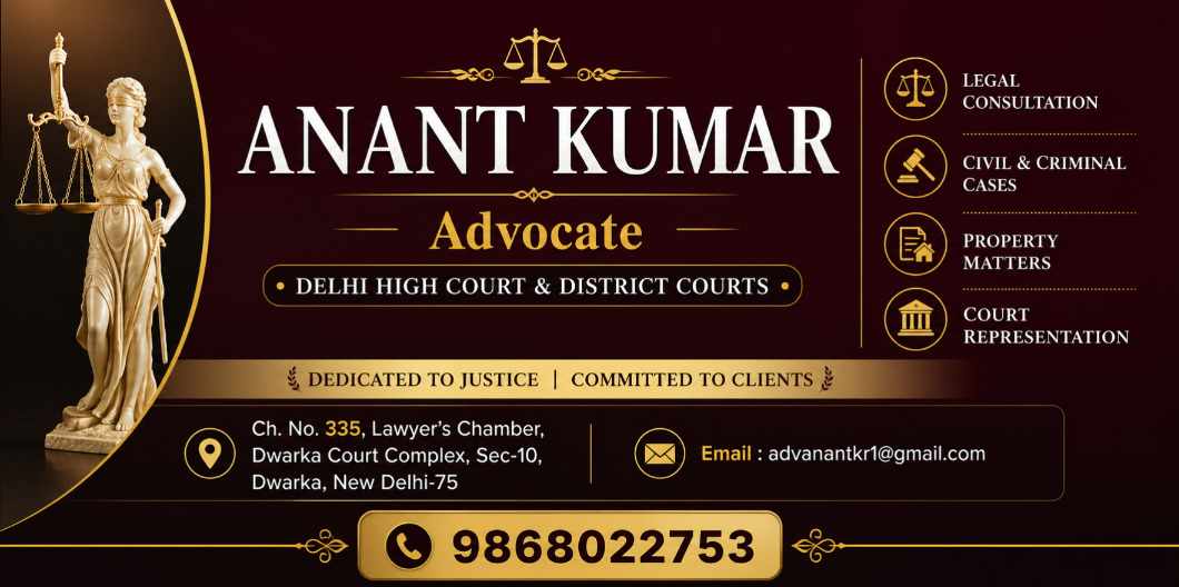 Best Advocate in Dwarka Delhi | Anant Kumar Delhi High Court Lawyer